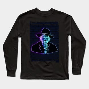 Johnny Depp neon art Long Sleeve T-Shirt